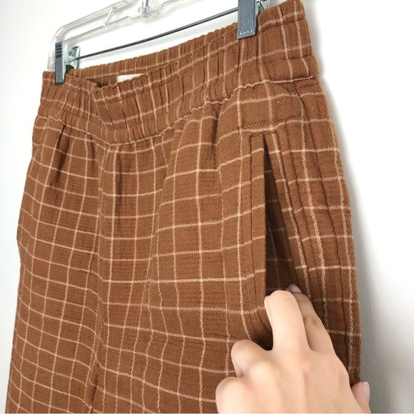 MADEWELL Waffleback Pull On High Rise Tapered Pants Windowpane - Picture 6 of 8